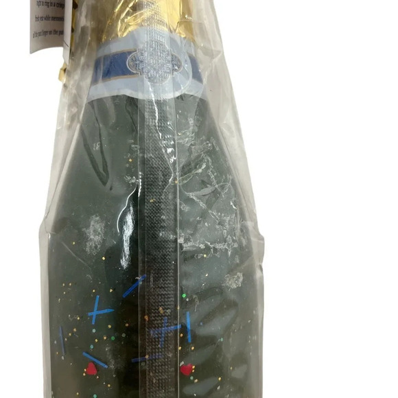 Rare Vintage 2000 Millennium Champagne Candle Gold Glitter Novelty Celebration - Picture 3 of 3